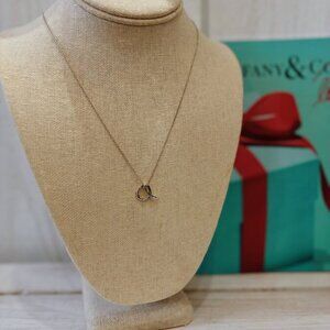 Tiffany & Co. Elsa Peretti 'A' Small Alphabet Pendant & Necklace in Sterling Sil
